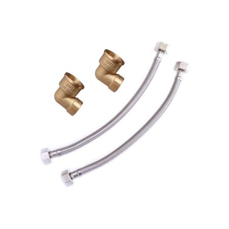 Kit Complet: 2 Flexibles + 2 Raccord Coudes